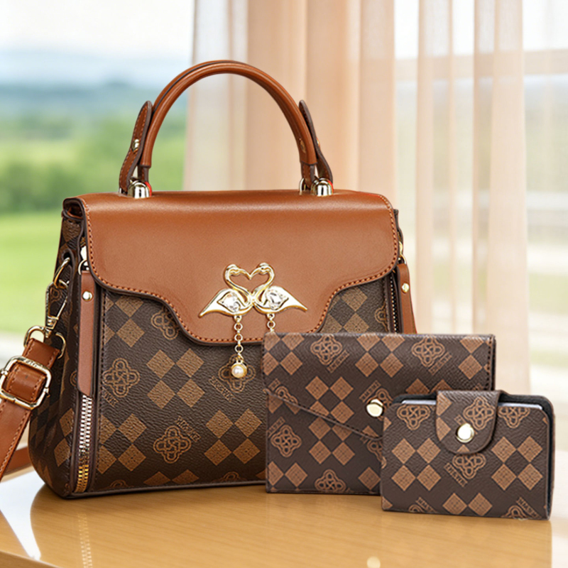 Luxury Zipper Bags - 3-piece women's bag set, light luxury