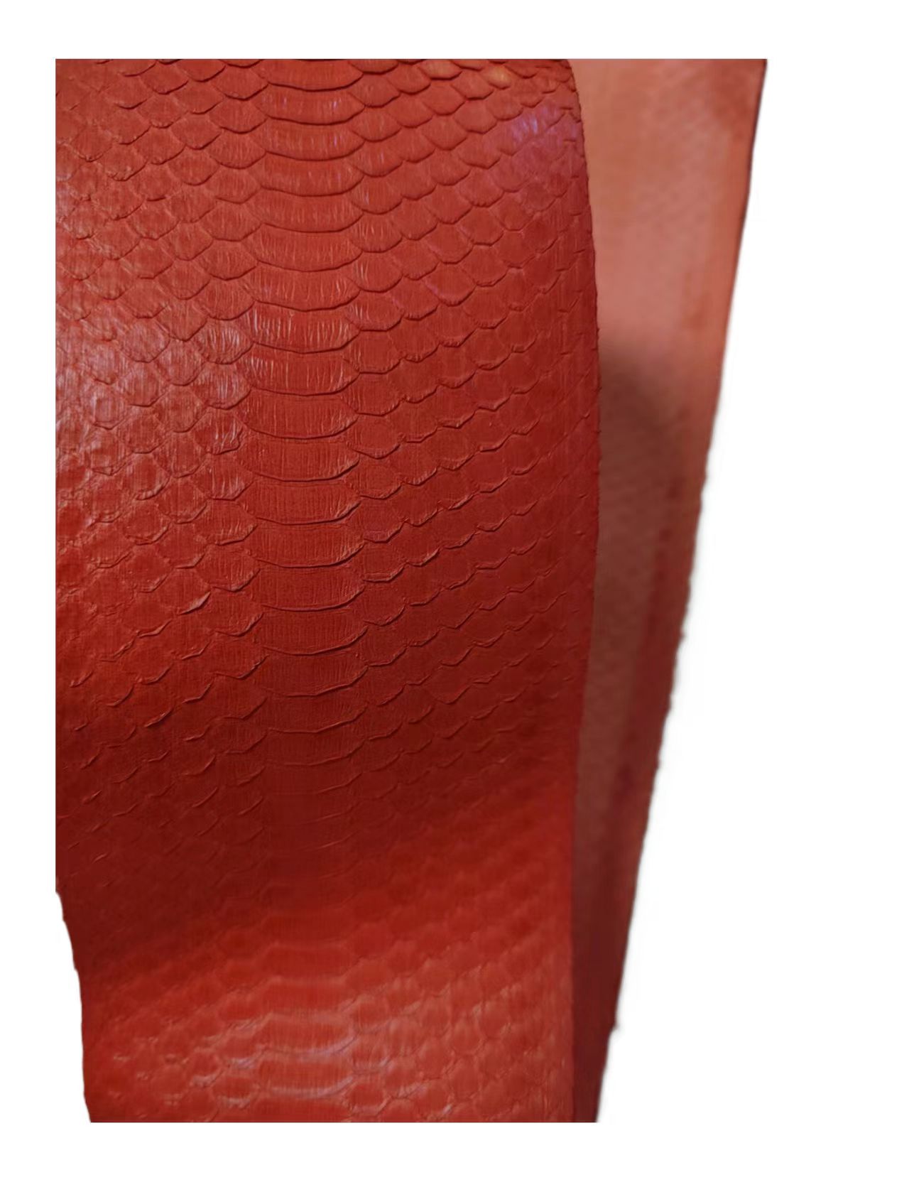 Luxury Bags And Shoes - SP007 Red Dyed Genuine Snakeskin Leather