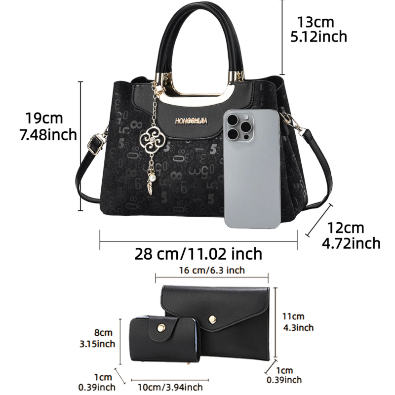 3-piece Fashion Women's Handba - đánh giá và giá Luxury Zipper Bags