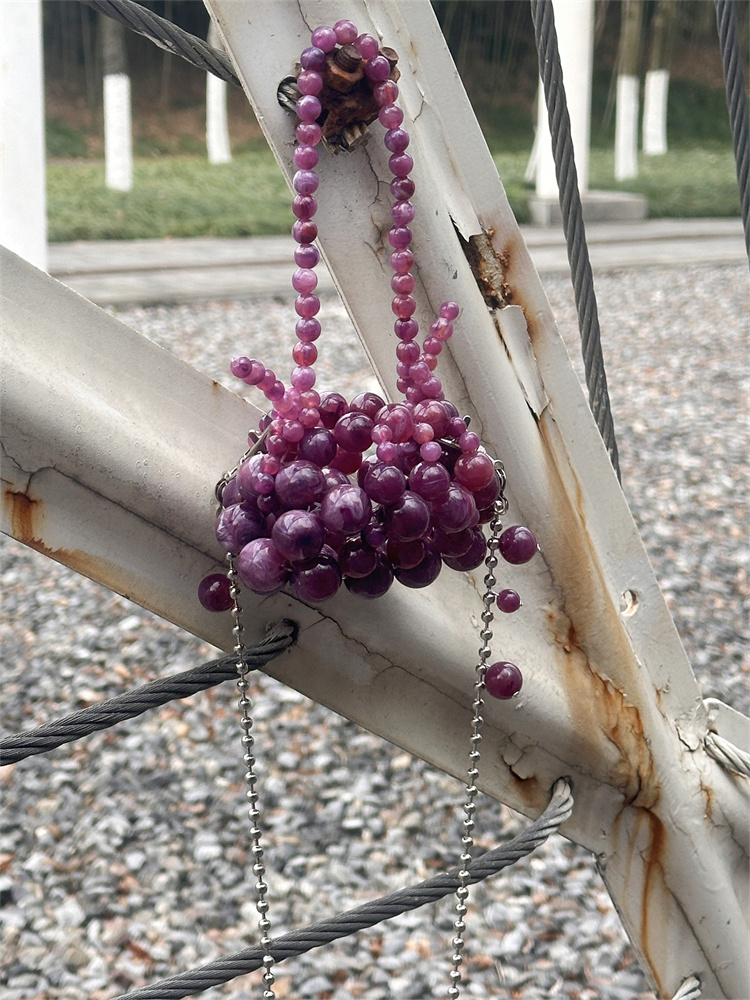 Girls Mini Purple Beaded  Clut - đánh giá và giá Luxury Bags For Kids