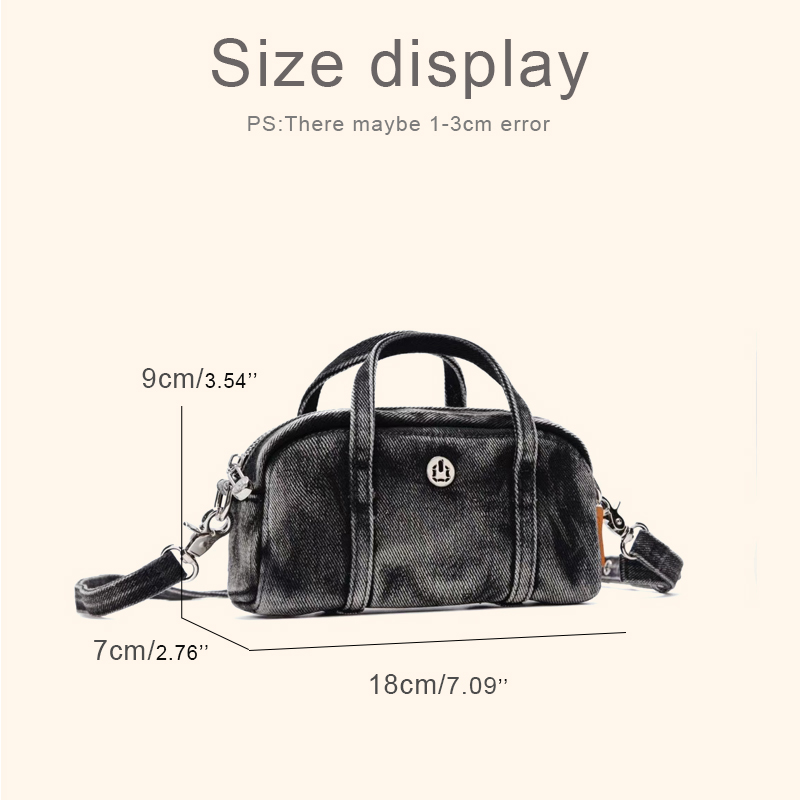 Korean Casual Mini Denim Box B - đánh giá và giá Luxury Zipper Bags